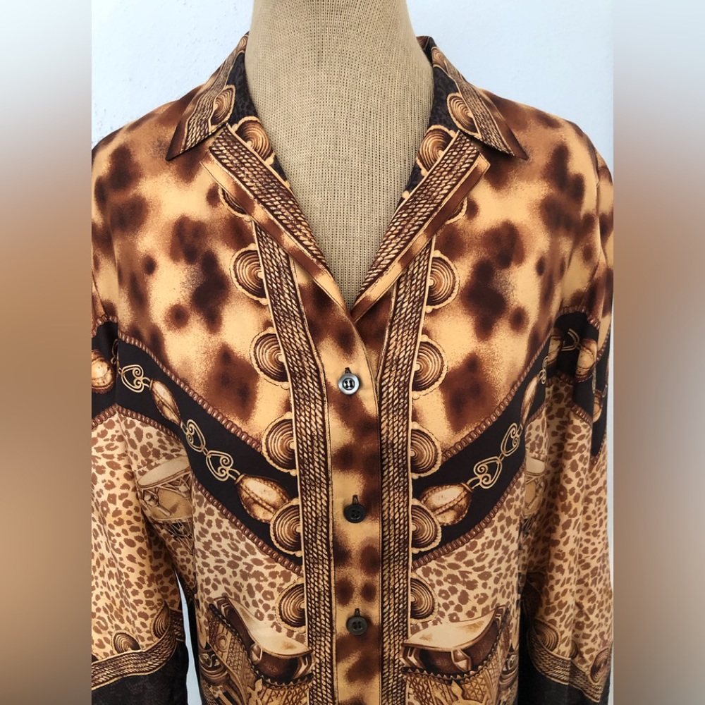 Escada Multi Print Accented With Leopard Print - … - image 4